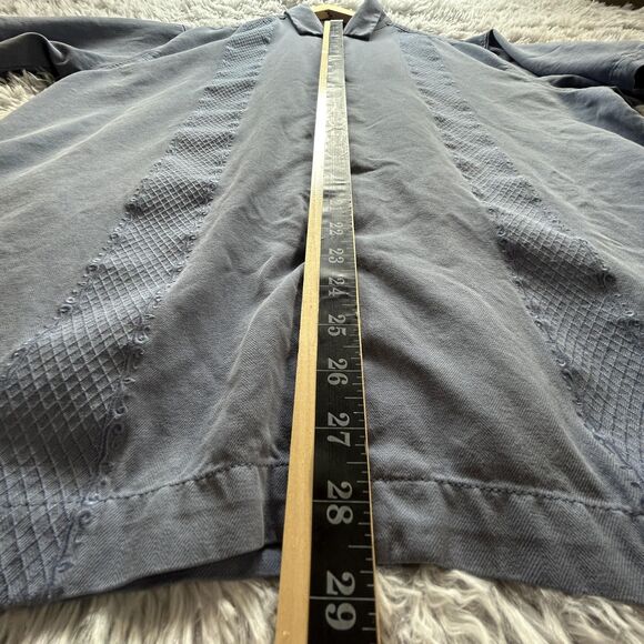 Tommy Bahama Hawaiian Camp Shirt Mens Large Silk O' Aces Embroidered Graphic - Picture 8 of 10